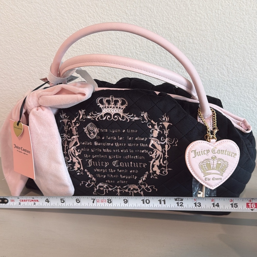 Juicy Couture Life’s a Fairy Tale Bowler Tote Bag New - Picture 2 of 4